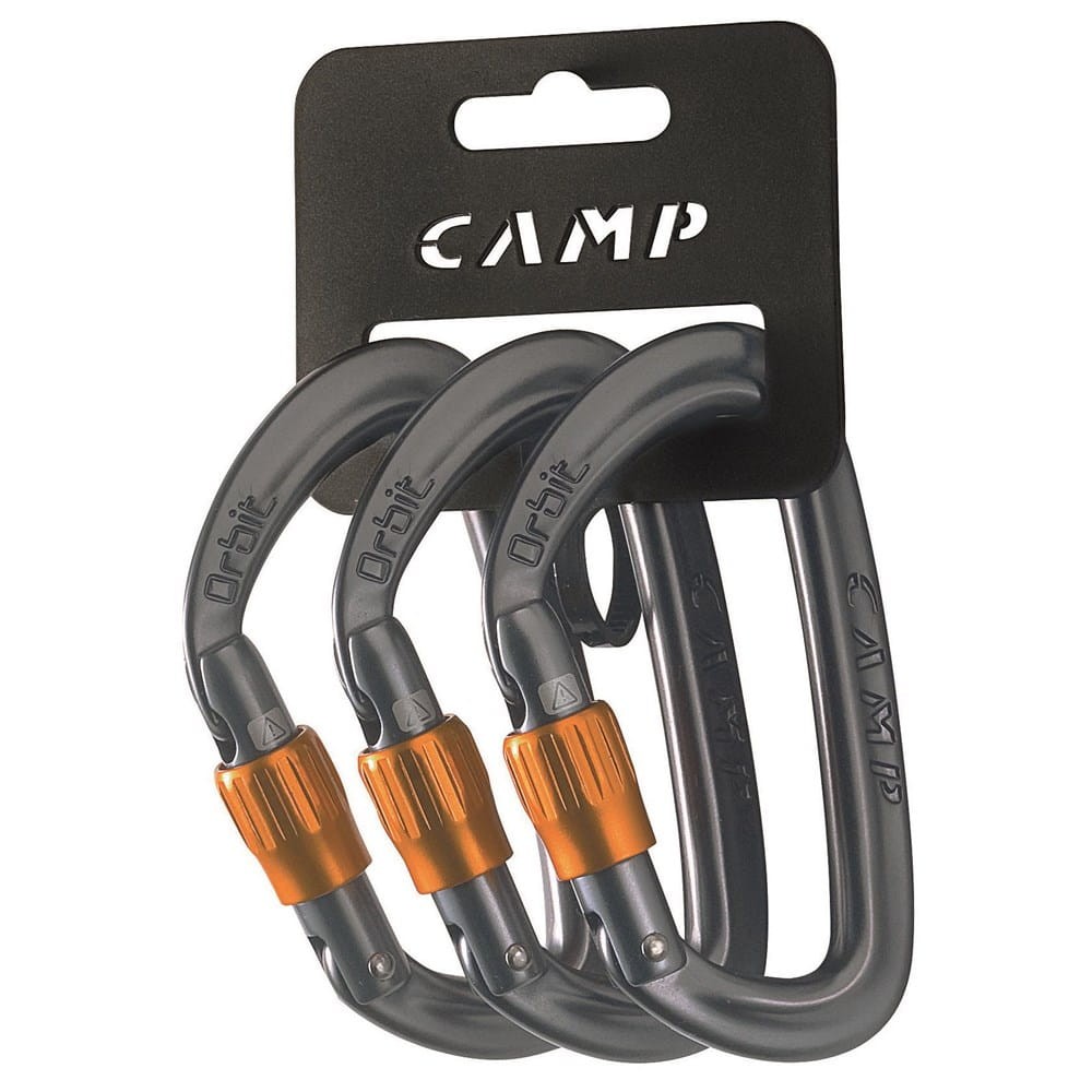Karabinki Orbit Lock zestaw 3szt. (różne kolory) Szary