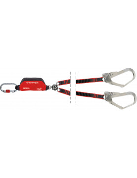 Lonża Retexo Gyro Rewind Y 120-180 cm Steelhook 53 cm