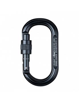 Karabinek O'Light Screw Lock Czarny