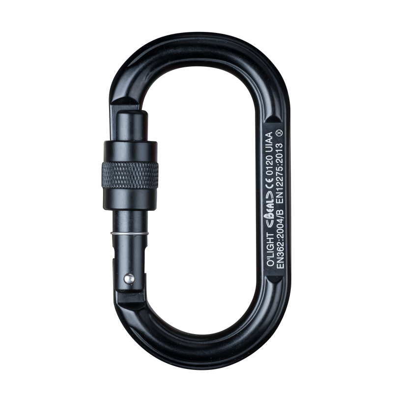 Karabinek O'Light Screw Lock Czarny