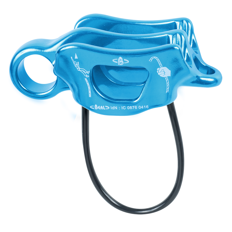 Przyrząd asekuracyjny i zjazdowy Air Force 3 Niebieski