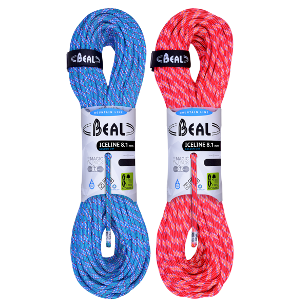 Lina dynamiczna Ice Line Unicore 8,1mm (różne wersje) Niebieski Dry Cover 2 x 60 m