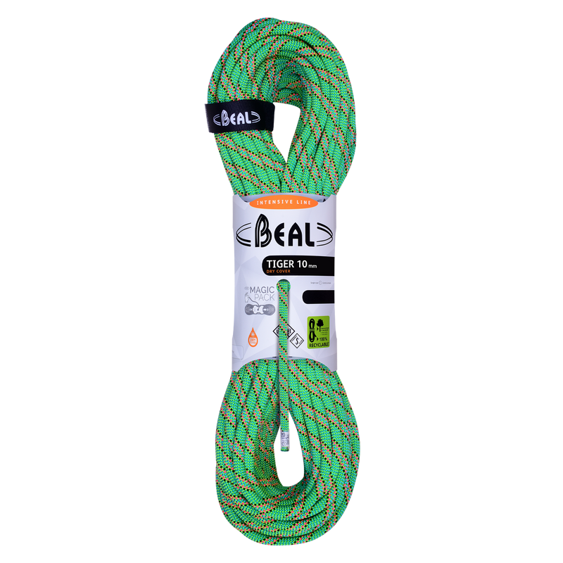 Lina dynamiczna Tiger Unicore 10mm (różne wersje) Zielony 50 m Dry Cover