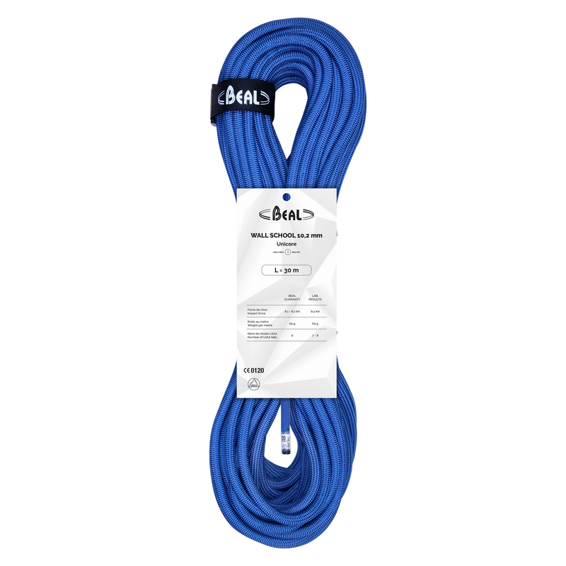Lina dynamiczna Wall School Unicore 10,2mm (różne wersje) Niebieski 40 m