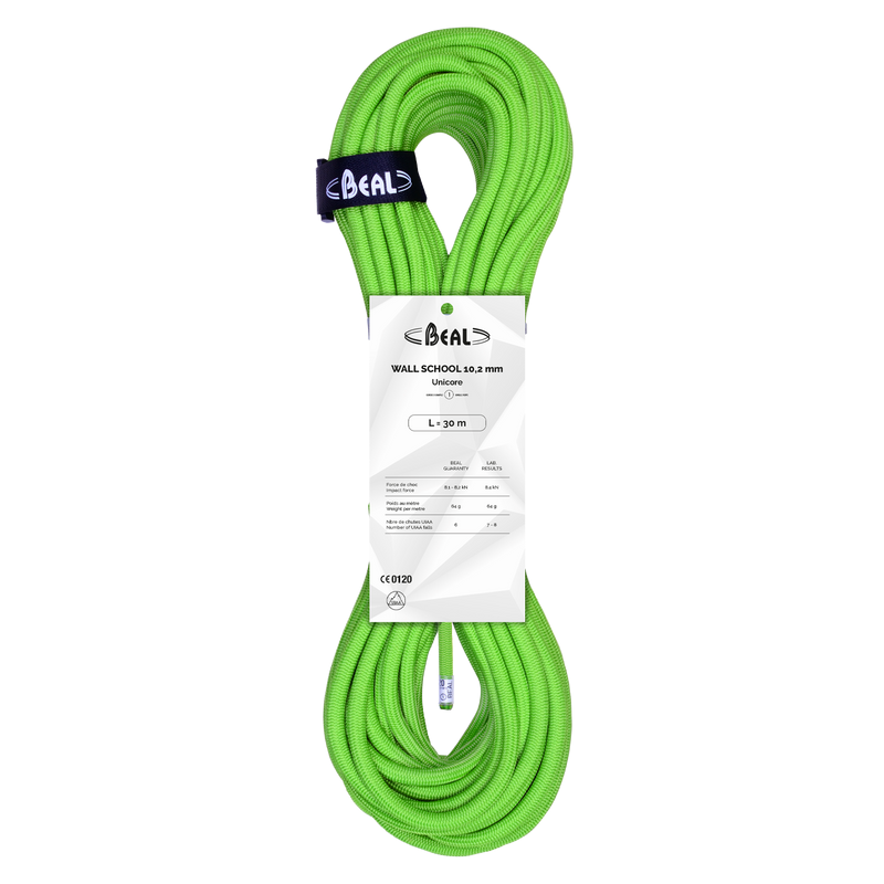 Lina dynamiczna Wall School Unicore 10,2mm (różne wersje) Zielony 40 m