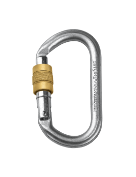 Karabinek Oval Steel Screw Lock