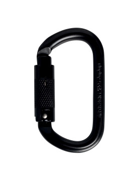 Karabinek Oval Steel Triact Lock Czarny